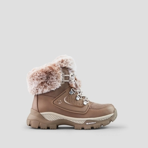 Femme Almond Botte Hiver Cougar Union Cuir and Daim Imperméables PrimaLoft and soles by Michelin - france IUI-1530532